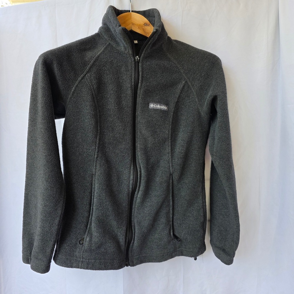 Columbia Benton Springs Full Zip Fleece Jacket Charcoal Grey Women's SMALL